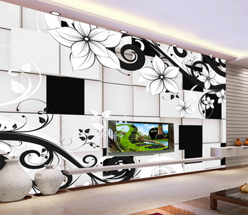 3D Rattan Flower 390 Wallpaper AJ Wallpaper 