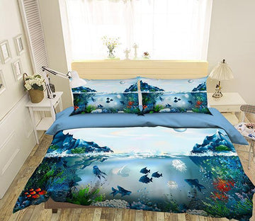 3D Submarine Fish 075 Bed Pillowcases Quilt Wallpaper AJ Wallpaper 