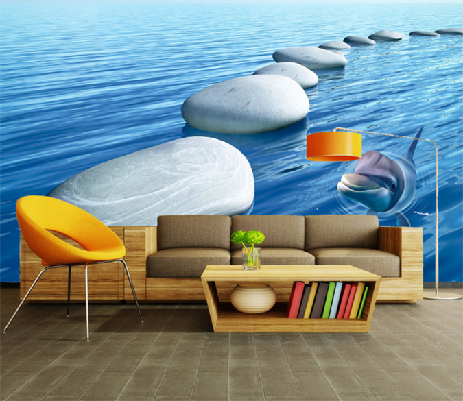 3D Dolphin Stonel 412 Wallpaper AJ Wallpaper 