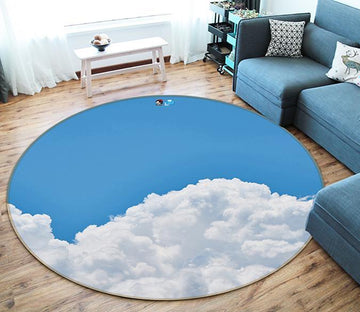 3D White Clouds 233 Round Non Slip Rug Mat Mat AJ Creativity Home 