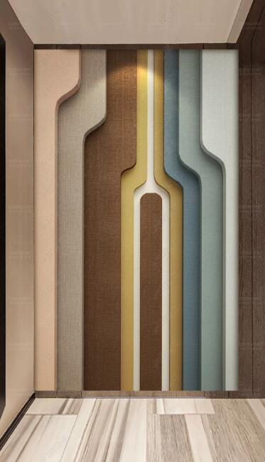 3D Colored Planks WC270 Wall Murals