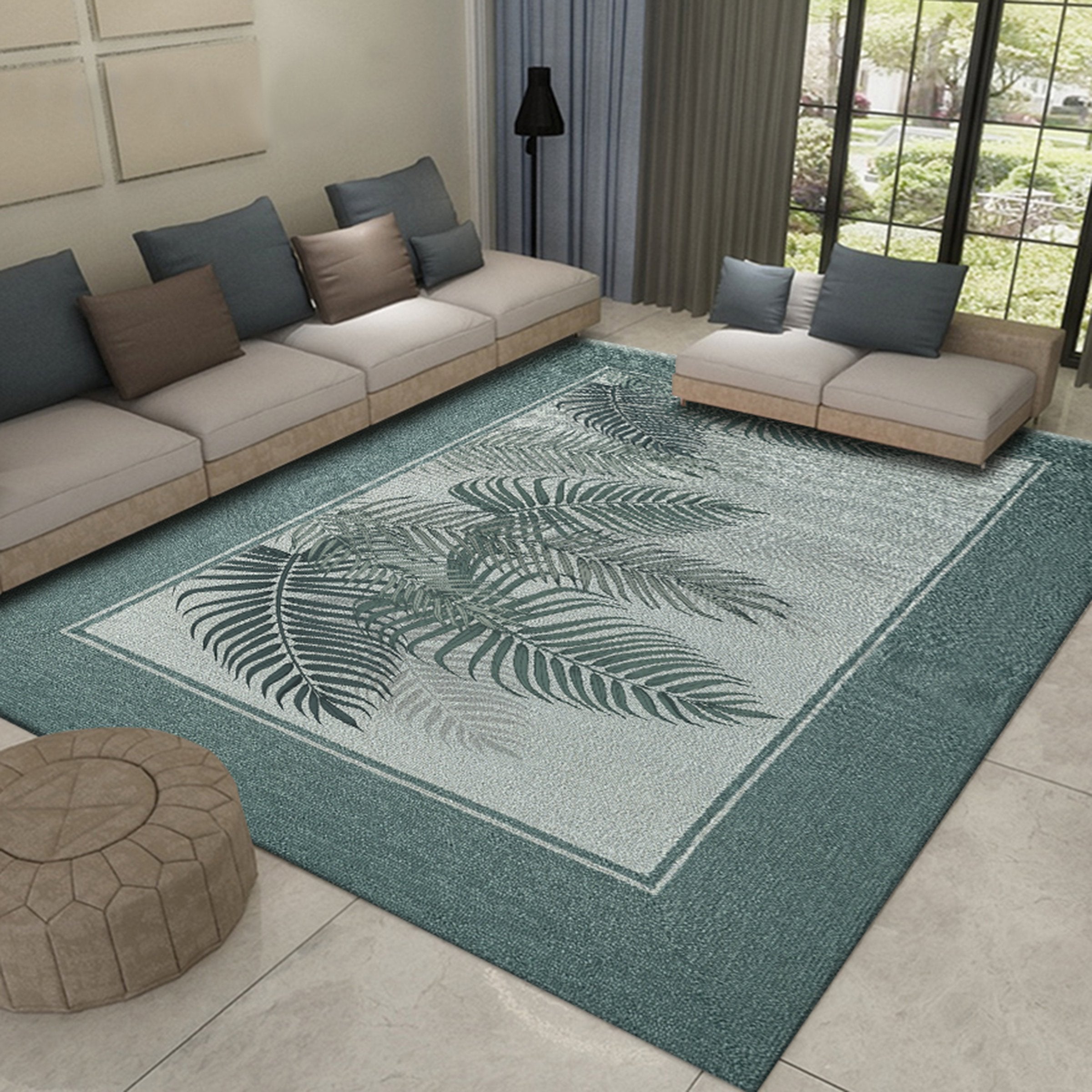 3D Green Leaves WG463 Non Slip Rug Mat Mat AJ Creativity Home 