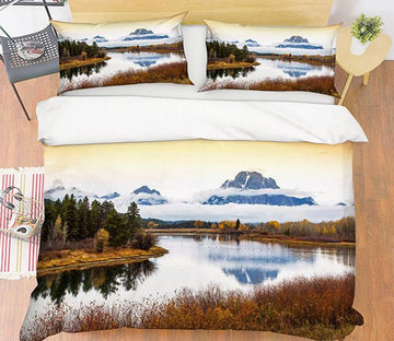 3D River Mountain 230 Bed Pillowcases Quilt Wallpaper AJ Wallpaper 