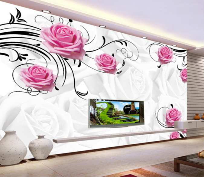 3D Rose Embellishment 259 Wallpaper AJ Wallpaper 