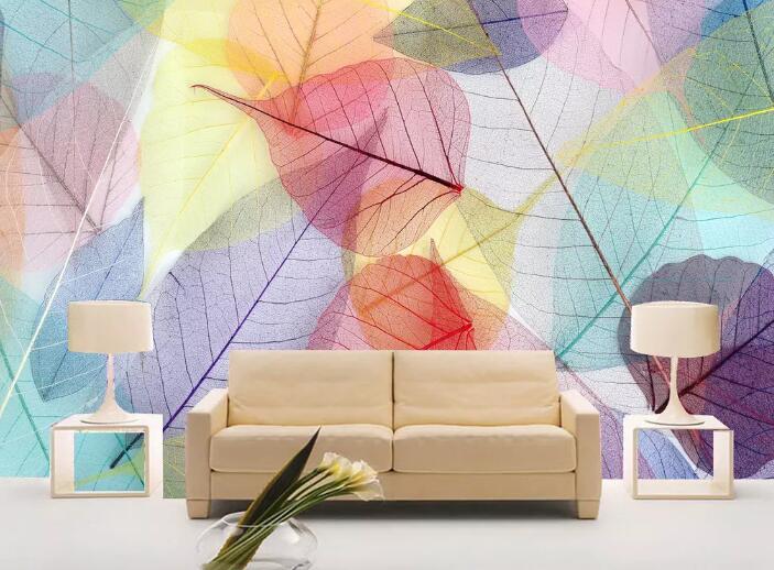 3D Colored Leaves WG27 Wall Murals Wallpaper AJ Wallpaper 2 