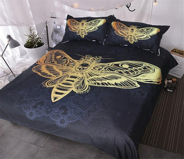 3D Hot Stamping Moth 190 Bed Pillowcases Quilt Wallpaper AJ Wallpaper 