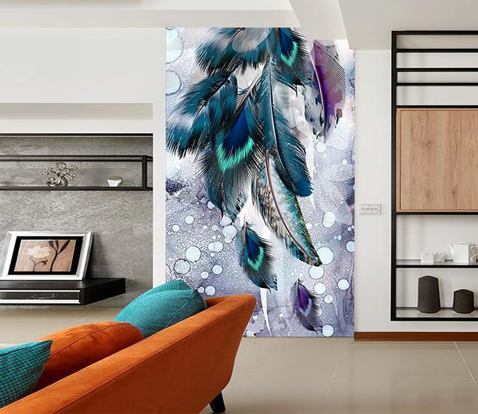 3D Peacock Feather 498 Wallpaper AJ Wallpaper 