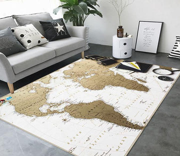 3D Gray Map 288 Non Slip Rug Mat Mat AJ Creativity Home 