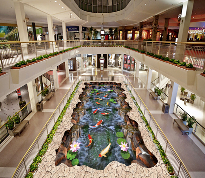 3D River Water 115 Floor Mural Wallpaper AJ Wallpaper 2 