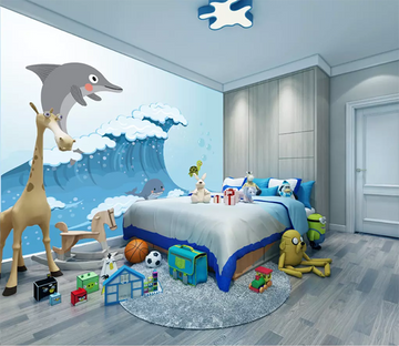 3D Wave Dolphin Jumping 1473 Wallpaper AJ Wallpaper 2 