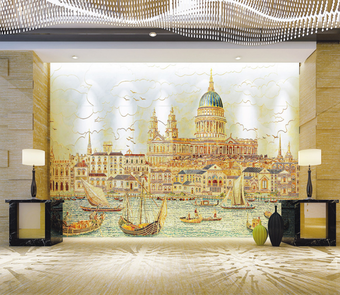 3D Building Boat 117 Wallpaper AJ Wallpaper 