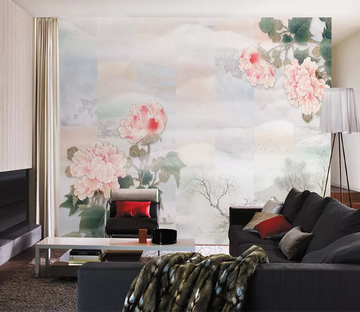 3D Ink Painting Safflower 1254 Wallpaper AJ Wallpaper 2 