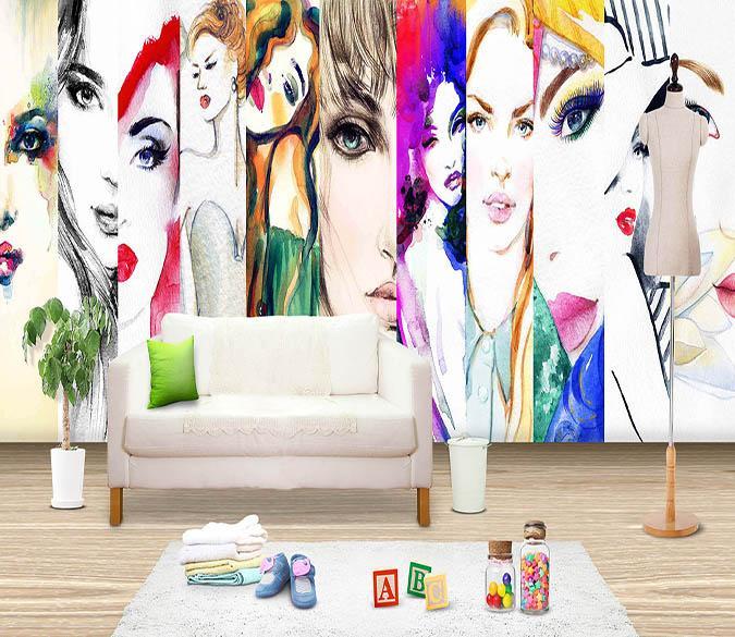 3D Half Face Eyes 634 Wallpaper AJ Wallpaper 