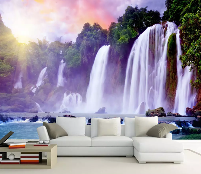 3D White Waterfall 1070 Wallpaper AJ Wallpaper 2 