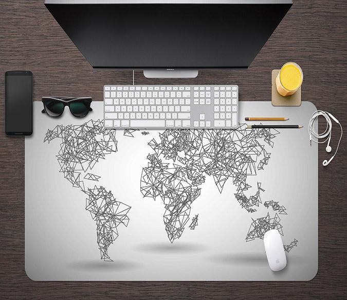 3D Triangle Map 174 Desk Mat Mat AJ Creativity Home 
