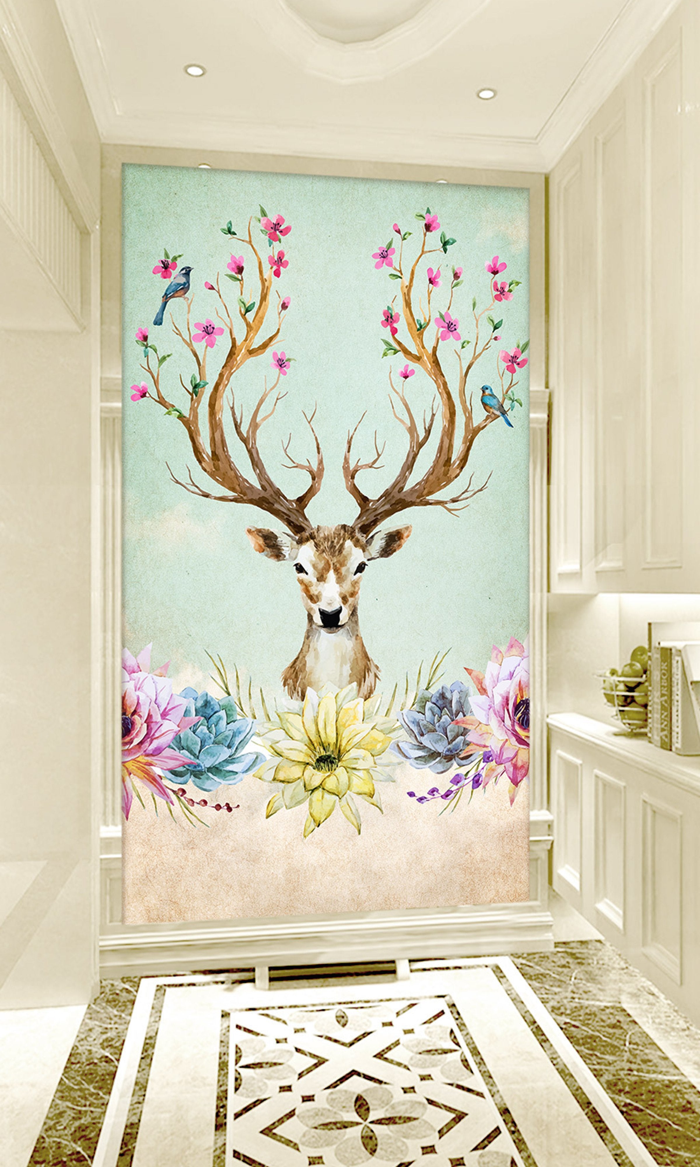 3D Elk Antler 103 Wall Murals Wallpaper AJ Wallpaper 2 