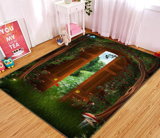 3D Tree House Door 059 Non Slip Rug Mat Mat AJ Creativity Home 