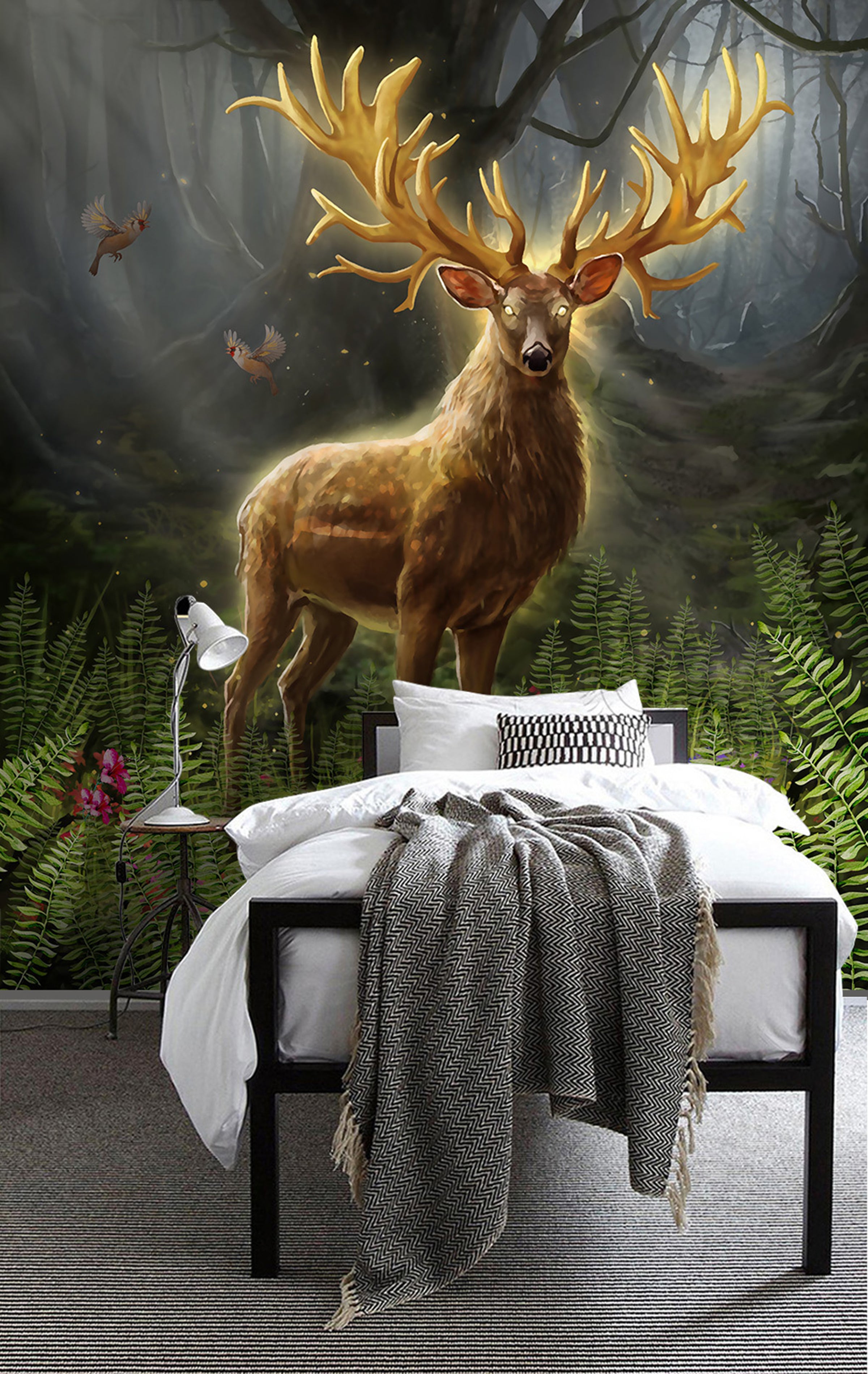 3D Forest Deer WG025 Wall Murals
