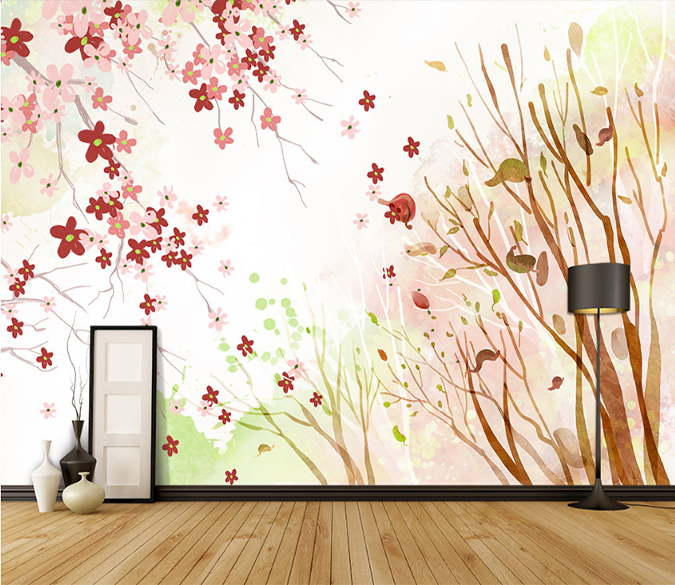 3D Falling Leaves 030 Wallpaper AJ Wallpaper 