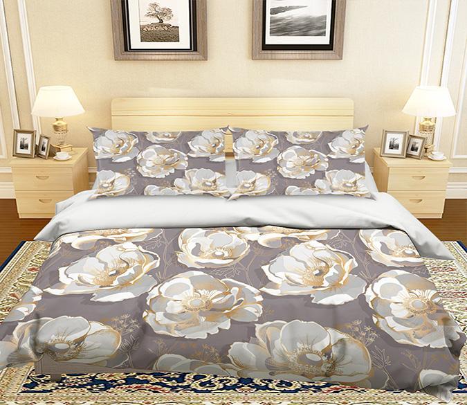 3D Embossed Flowers 060 Bed Pillowcases Quilt Wallpaper AJ Wallpaper 
