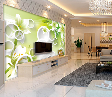 3D Blooming Lily 229 Wallpaper AJ Wallpaper 