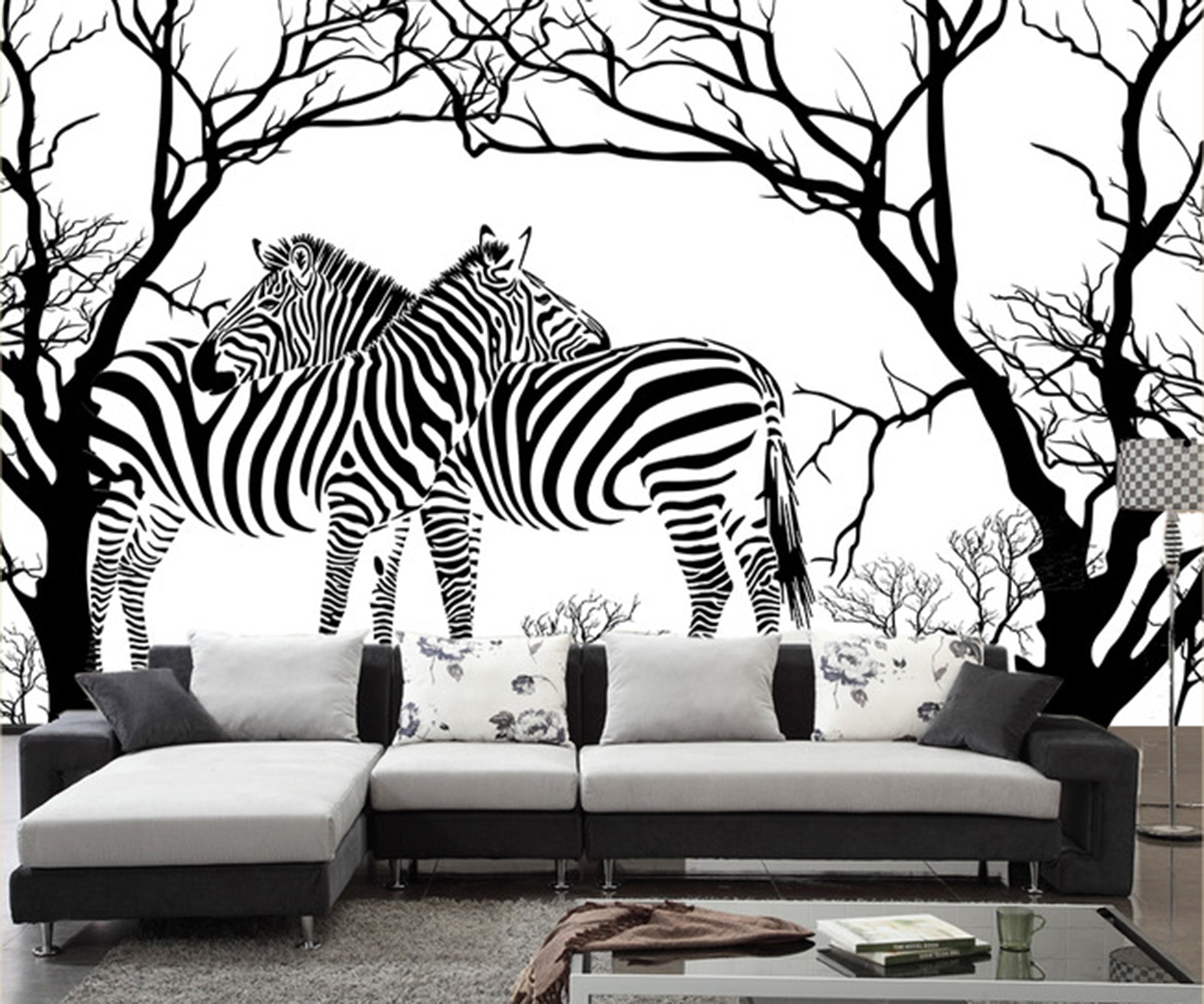 3D Zebra Tree WG229 Wall Murals