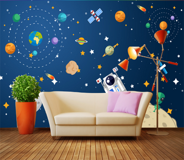 3D Planet Astronaut 496 Wallpaper AJ Wallpaper 