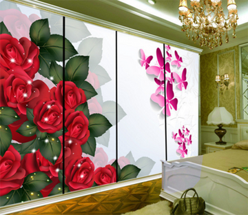 3D Rose Stars 053 Wallpaper AJ Wallpaper 