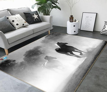 3D Horse Running 031 Non Slip Rug Mat Mat AJ Creativity Home 