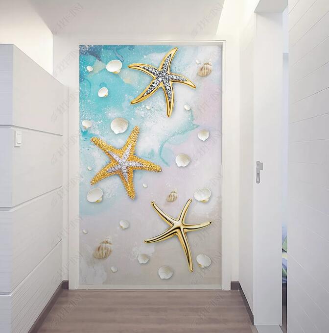 3D Cute Starfish WC265 Wall Murals