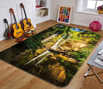 3D Mountain Forest 052 Non Slip Rug Mat Mat AJ Creativity Home 