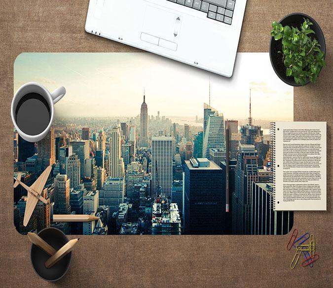 3D City Building 074 Desk Mat Mat AJ Creativity Home 