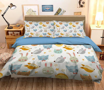 3D Animal Head 111 Bed Pillowcases Quilt Wallpaper AJ Wallpaper 