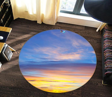 3D Dusk Cloud 106 Round Non Slip Rug Mat Mat AJ Creativity Home 