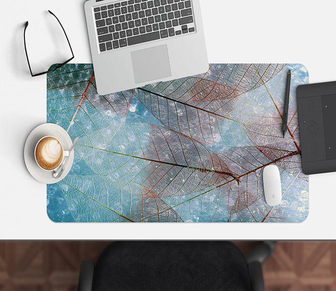 3D Leaves Meridians 165 Desk Mat Mat AJ Creativity Home 