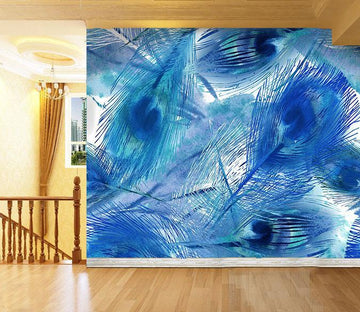 3D Blue Feather 158 Wallpaper AJ Wallpaper 