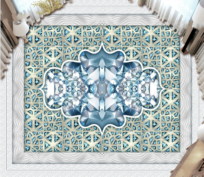 3D Big Diamond 221 Floor Mural Wallpaper AJ Wallpaper 2 