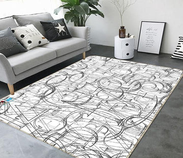 3D Uppercase Letter 080 Non Slip Rug Mat Mat AJ Creativity Home 