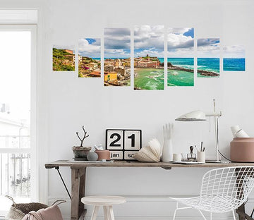 3D Seaside House 149 Unframed Print Wallpaper Wallpaper AJ Wallpaper 