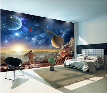 3D Astronaut Planet 248 Wallpaper AJ Wallpaper 