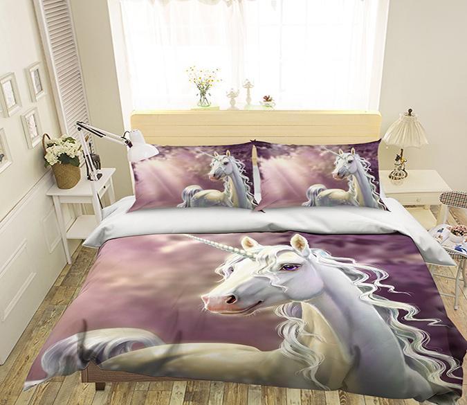 3D Beautiful Unicorn 061 Bed Pillowcases Quilt Wallpaper AJ Wallpaper 