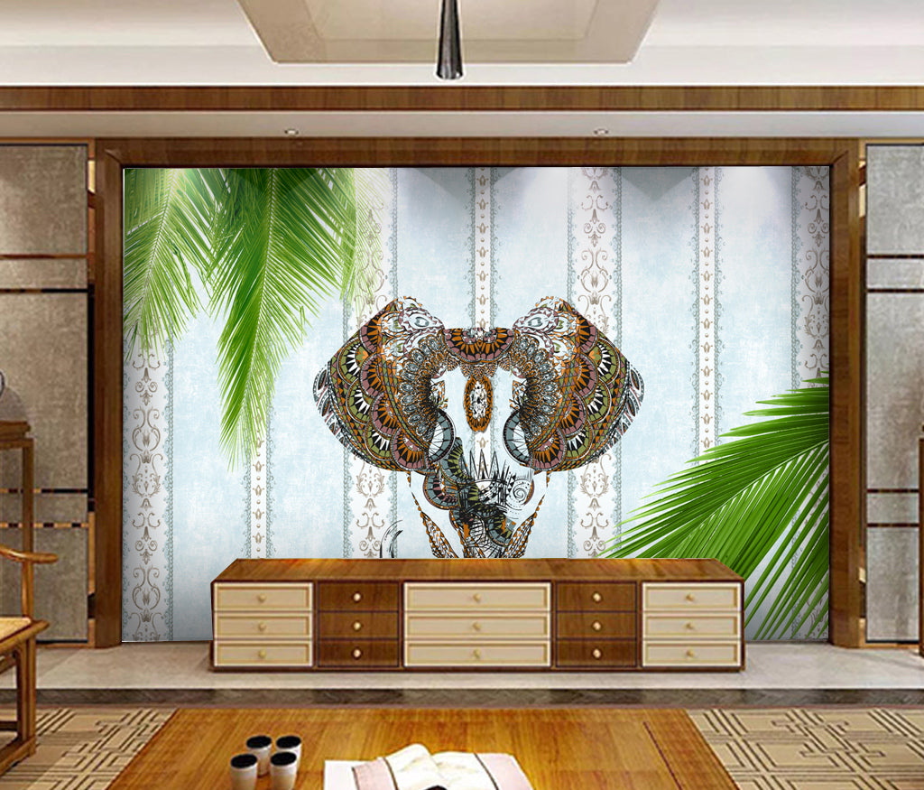 3D Elephant Ear WG118 Wall Murals