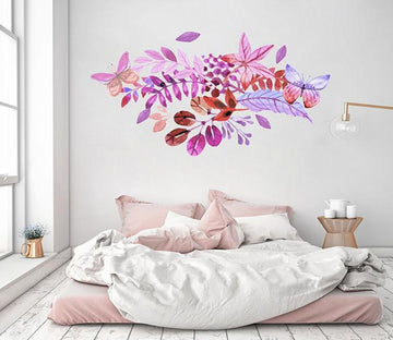 3D Graffiti Purple Butterfly 183 Wall Stickers Wallpaper AJ Wallpaper 