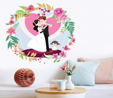 3D Romantic Wedding 013 Wall Stickers Wallpaper AJ Wallpaper 