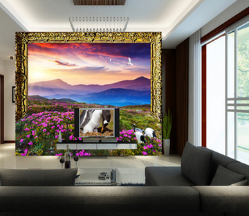 3D Field Flowers 784 Wallpaper AJ Wallpaper 