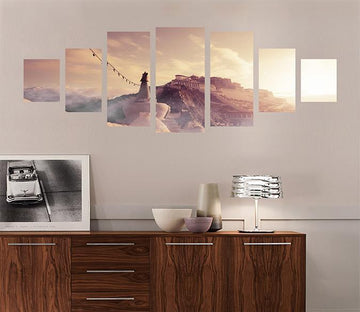3D Beautiful Sunset 032 Unframed Print Wallpaper Wallpaper AJ Wallpaper 