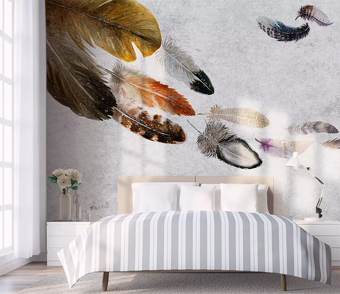 3D Feather Flying 330 Wallpaper AJ Wallpaper 2 