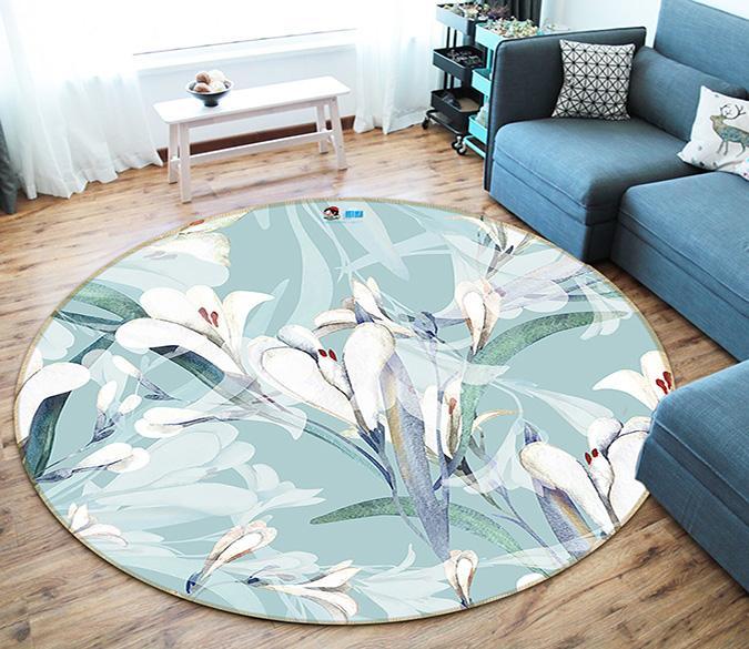 3D Flower Shadow 272 Round Non Slip Rug Mat Mat AJ Creativity Home 