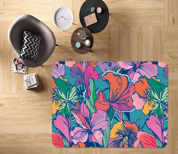 3D Flower Bright 065 Non Slip Rug Mat Mat AJ Creativity Home 