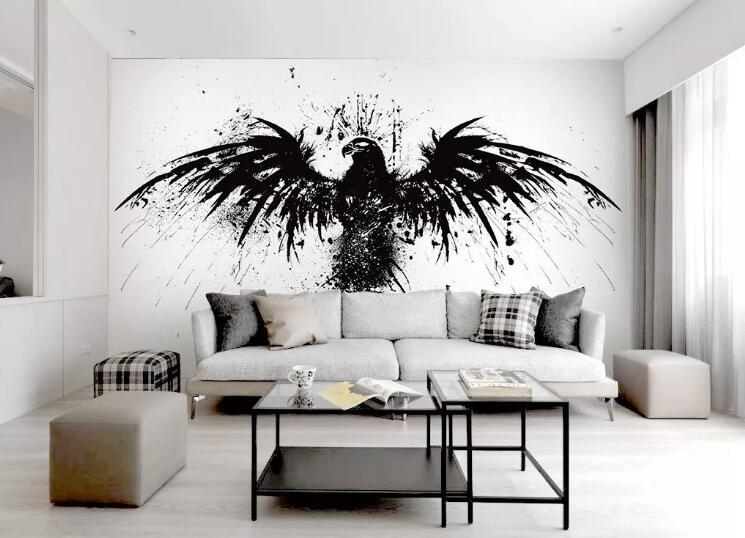 3D Black Crow 147 Wall Murals Wallpaper AJ Wallpaper 2 